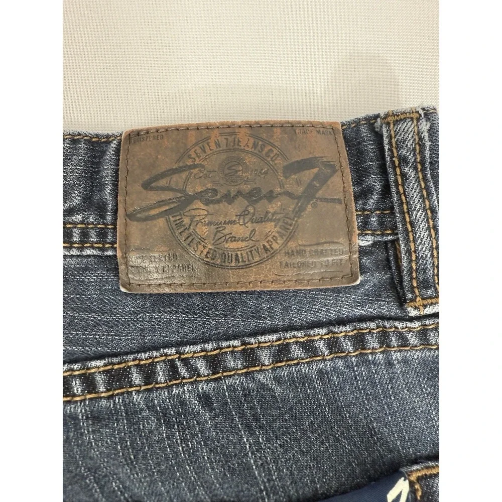 Seven7 Jeans Blue‎ Straight Fit Medium Wash Mens Size 32X32 - Actual 32X30